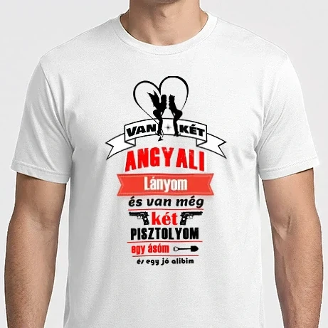 Férfi Imperial póló - Van 2 angyali lányom