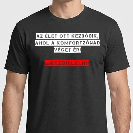Férfi Imperial póló - Komfortzóna vége (fekete)