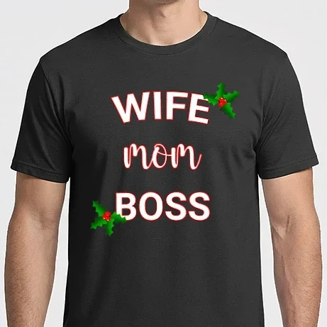 Férfi Imperial póló - wife mom boss - ünnepi