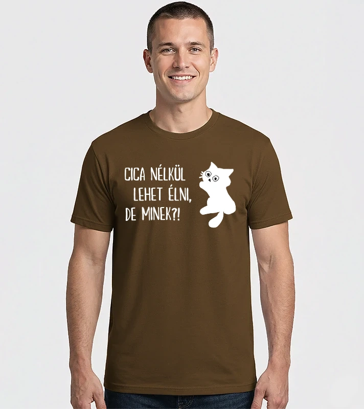 Cica nélkül lehet élni, de minek?! – Férfi Imperial póló