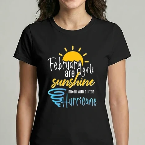 Női Imperial póló - Girls are sunshine születésnapos FEBRUÁR
