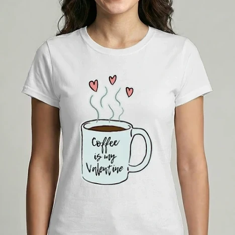 Női Imperial póló - Coffee is my Valentine