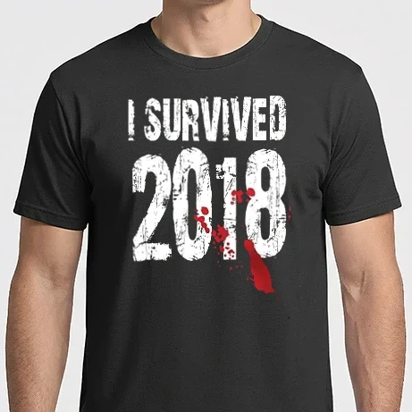 Férfi Imperial póló - I survived 2018