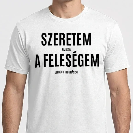 Férfi Imperial póló - Szeretem a feleségem - Horgász