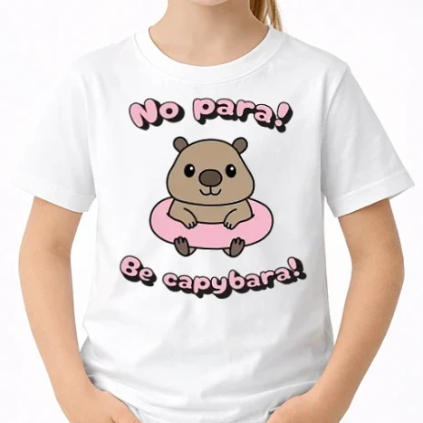 Uniszex gyerek Póló - no para! be capybara! pink