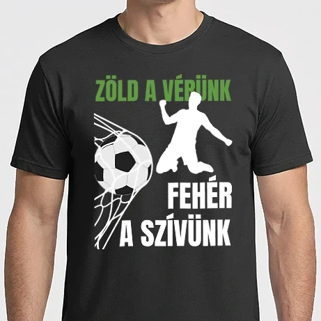 Férfi Imperial póló - Zöld a vérünk - Fradi - foci - football - focis ajándék - focis póló