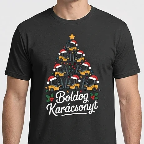 Férfi Imperial póló - Targoncás Boldog Karácsonyt