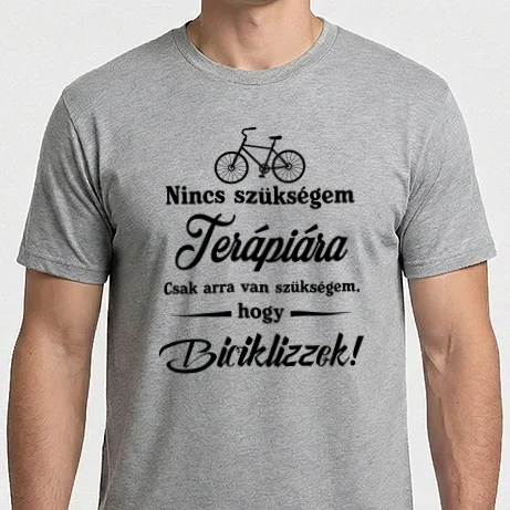 Férfi Imperial póló - Nincs szükségem terápiára - Bicikli