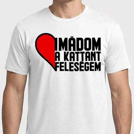 Férfi Imperial póló - Imádom a kattant feleségem