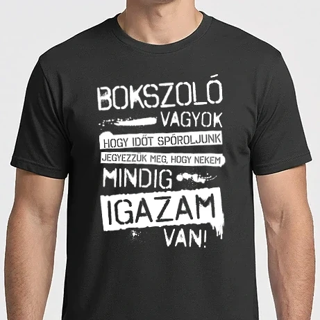 Férfi Imperial póló - Bokszoló vagyok mindig igazam van