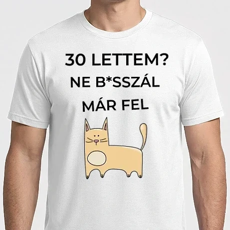 Férfi Imperial póló - 30 lettem - macska