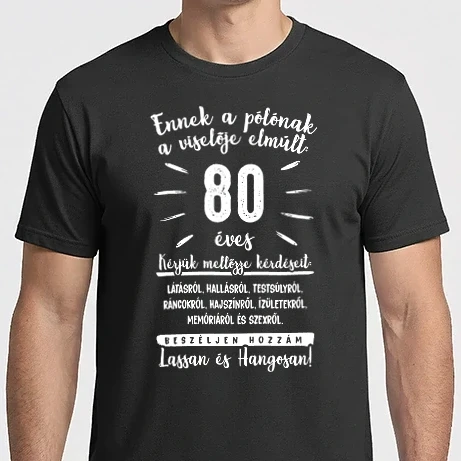 Férfi Imperial póló - 80 év születésnap