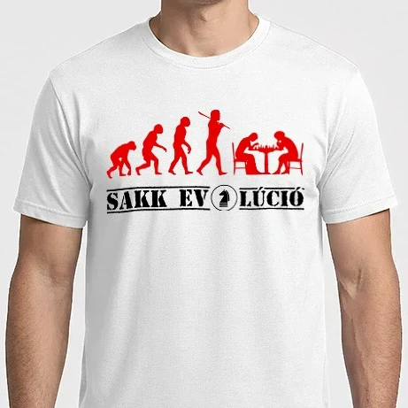 Férfi Imperial póló - Sakk evolúció színezhető