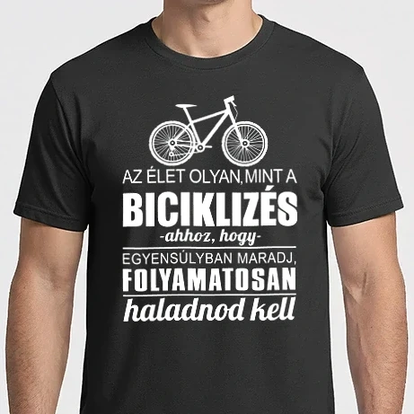 Férfi Imperial póló - Az élet olyan mint a biciklizés