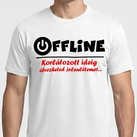 Férfi Imperial póló - Offline vicces minta