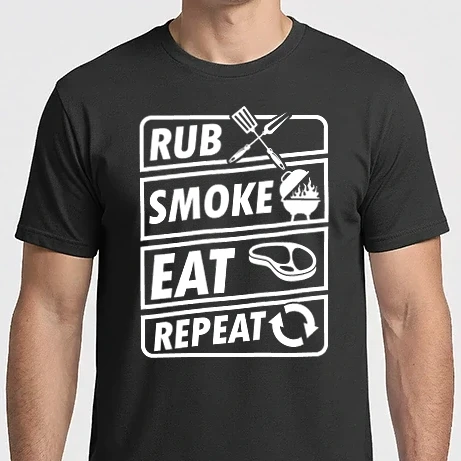 Férfi Imperial póló - Rub Smoke Eat Repeat