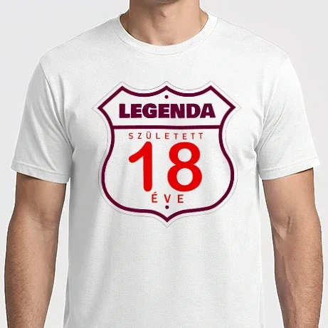 Férfi Imperial póló - Legenda született 18 éve színezhető
