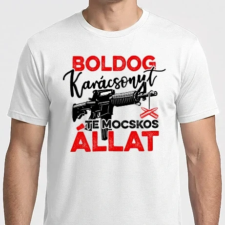 Férfi Imperial póló - Boldog Karácsonyt Te Mocskos Állat