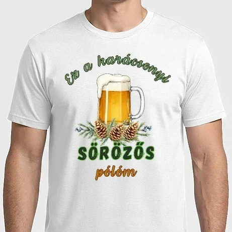 Férfi Imperial póló - Karácsonyi sörözős póló 
