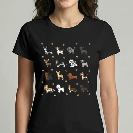 Női Imperial póló - Kutyás minta