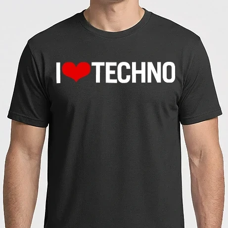 Férfi Imperial póló - I love Techno