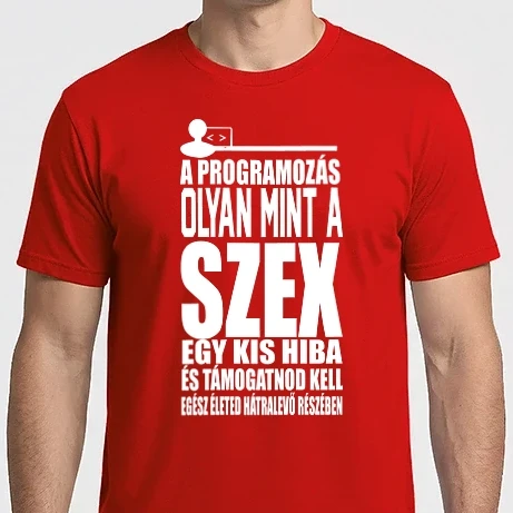 Férfi Imperial póló - A programozás olyan mint a szex