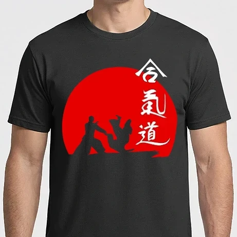 Férfi Imperial póló - aikido-siluet-sun-2color