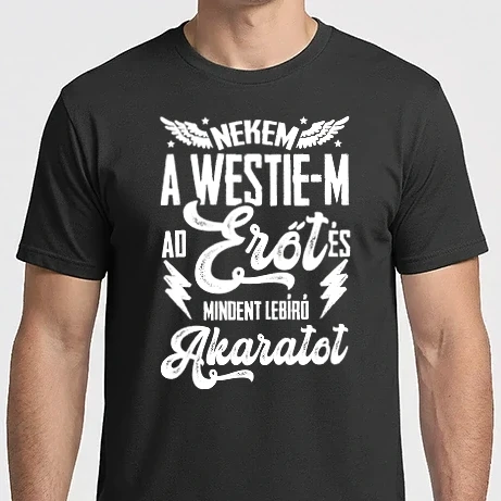 Férfi Imperial póló - Nekem a kutyám ad erőt  Westie