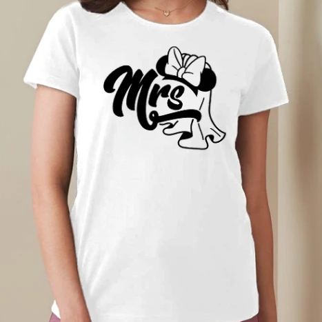 Női prémium kerek nyakú póló  - Mrs Mouse