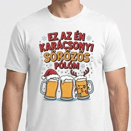 Férfi Imperial póló - Karácsonyi sörözős póló