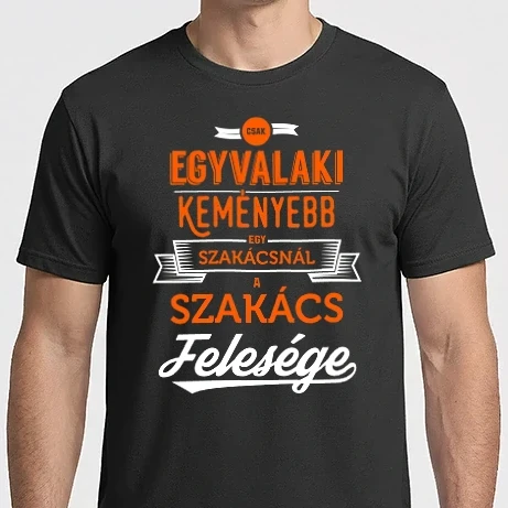 Férfi Imperial póló - Csak egy valaki keményebb...szakács feleség