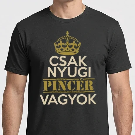 Férfi Imperial póló - csak nyugi pincér vagyok színezhető