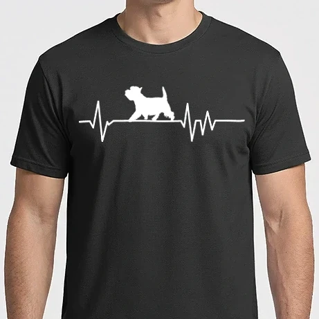 Férfi Imperial póló - Heartbeat sziluett Westie
