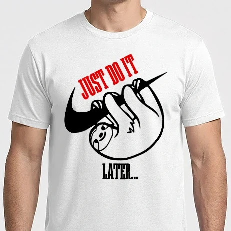 Férfi Imperial póló - Színezhető Just do it later Nike