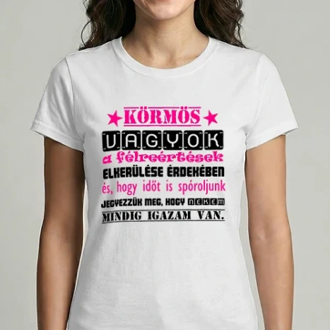Női Imperial póló - Körmös vagyok mindig igazam van színezhető
