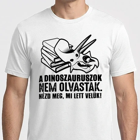 Férfi Imperial póló - A dinoszauruszok nem olvasta