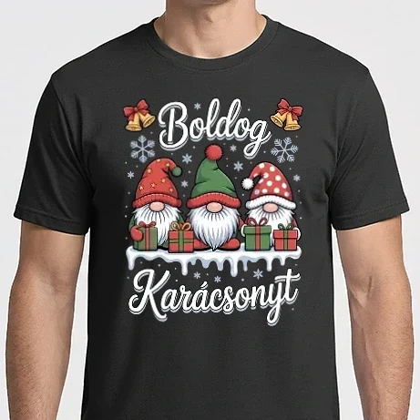 Férfi Imperial póló - Boldog Karácsonyt - Manós
