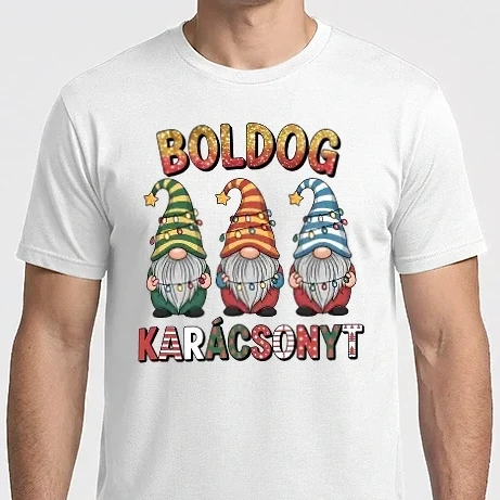 Férfi Imperial póló - Boldog Karácsonyt - Manós