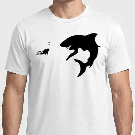 Férfi Imperial póló - búvár   cápa 03