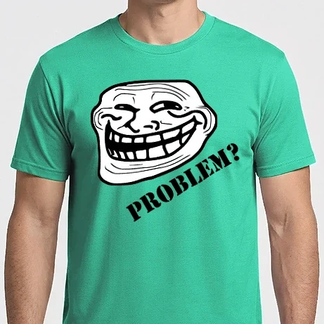 Férfi Imperial póló - Trollface Problem - internet mém