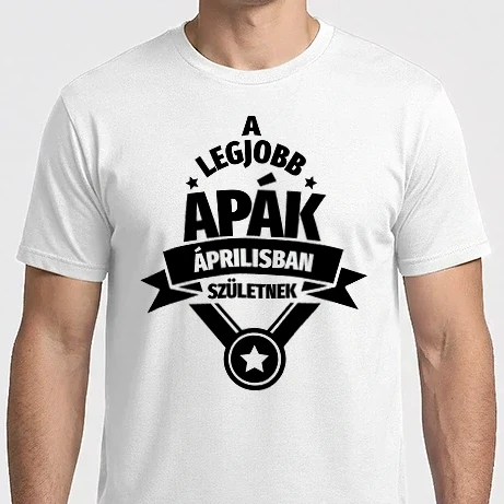 Férfi Imperial póló - Szimpla Csillagos Szülinapos Apa ÁPRILIS