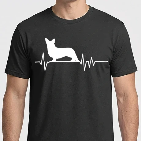 Férfi Imperial póló - Heartbeat sziluett Corgie