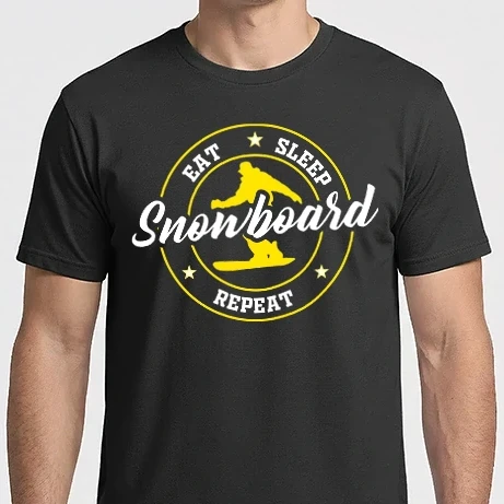 Férfi Imperial póló - eat sleep snowboard