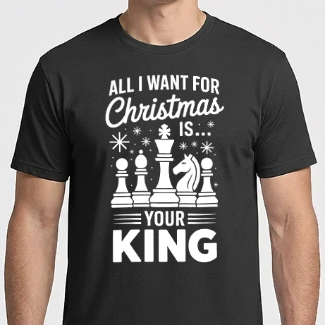 Férfi Imperial póló - All I want for Christmas is your king