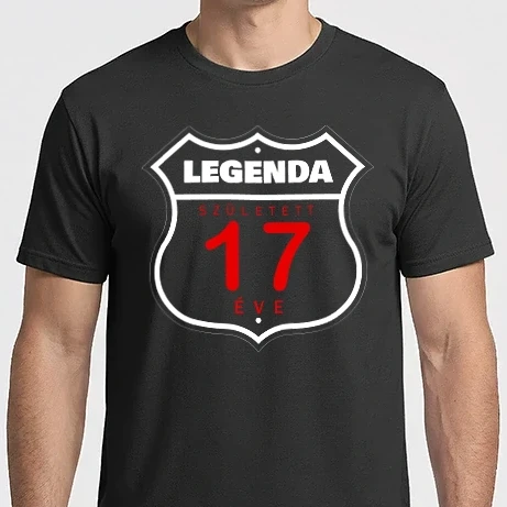 Férfi Imperial póló - Legenda született 17 éve színezhető