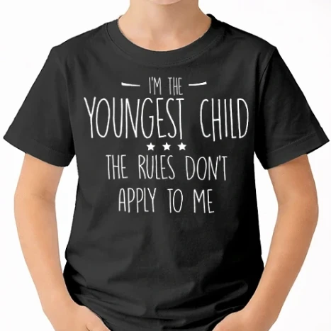 Uniszex gyerek Póló - I'm the youngest child