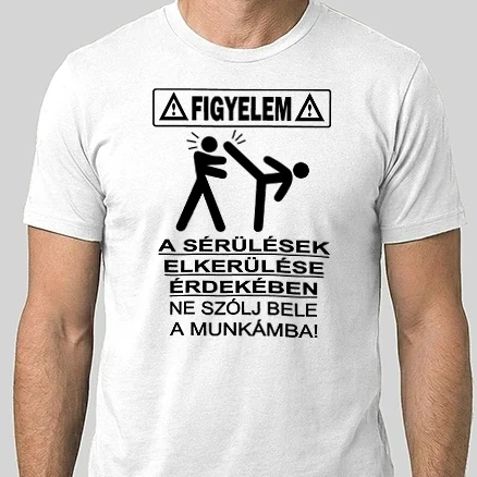 Férfi Alap póló - Figyelem Sérülések A