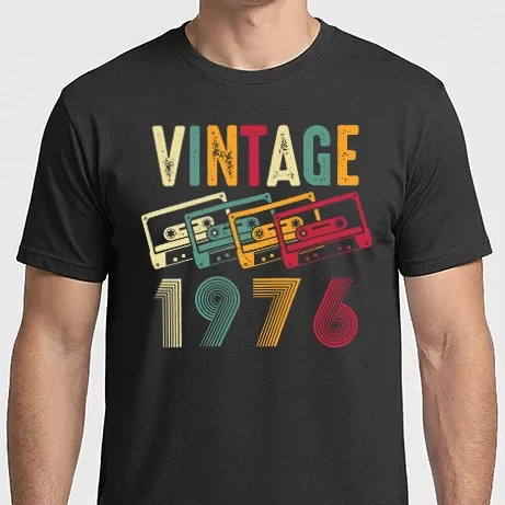 Férfi Imperial póló - Szülinap 1976 vintage kazetták