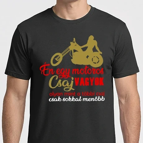 Férfi Imperial póló - Motoros csaj színezhető