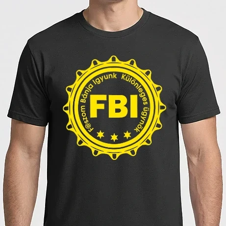 Férfi Imperial póló - Színezhető felirat FBI Faszom Bánja Igyunk